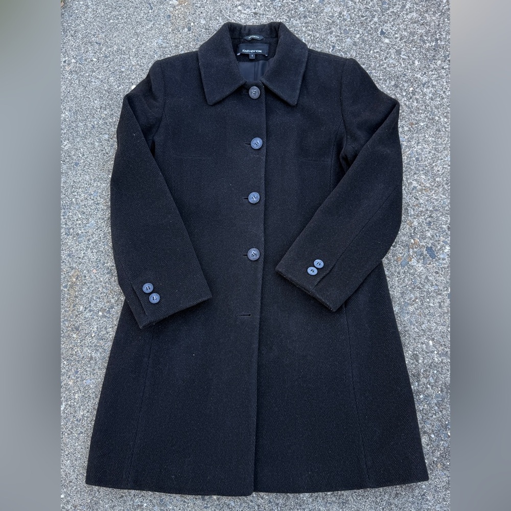 Gorgeous Jones New York Black Wool Coat – Size 6